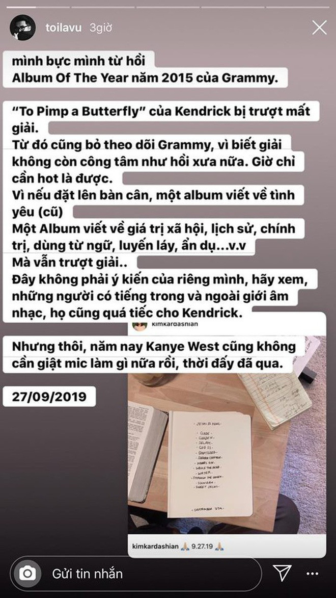 Hoàng tử Indie Vũ bị chỉ trích nặng nề vì đá xéo Taylor Swift không xứng đáng nhận giải ở Grammy 