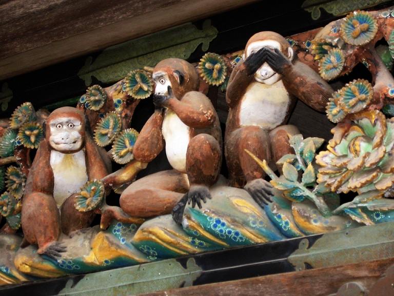 Bức tượng 3 con khỉ - Địa điểm du lịch Nhật Bản
