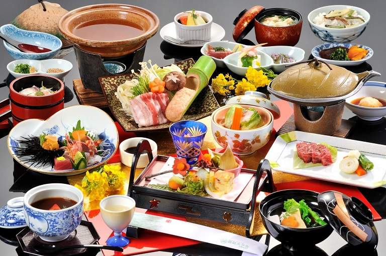 Một bữa Kaiseki Ryori tiêu biểu của người Nhật 
